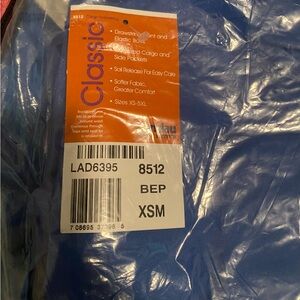 Landau NIB Classic Women’s Scrub Pants XS Royal Blue w/cargo and side pockets